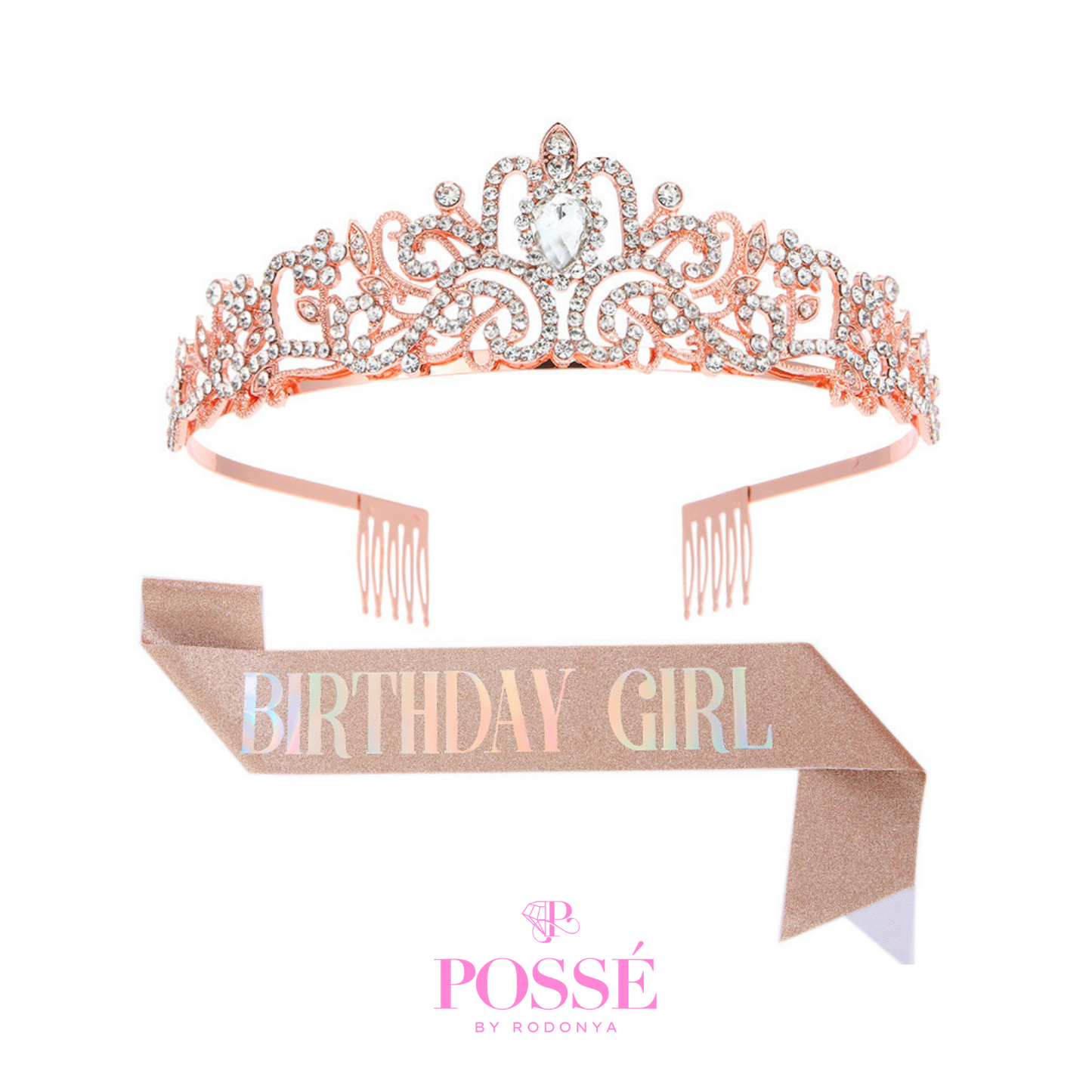 BIRTHDAY GIRL Tiara & Sash - 3 Colors