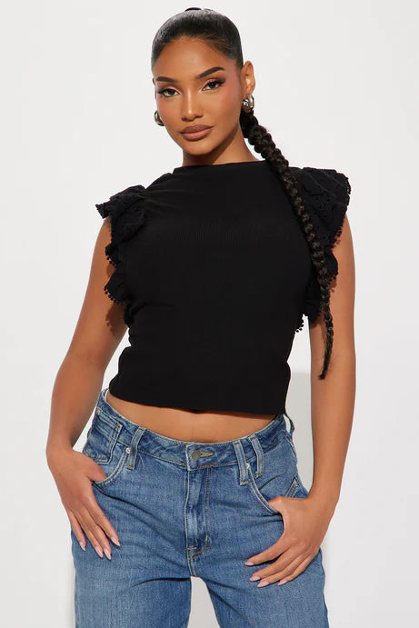 Ruffle Sleeve Top