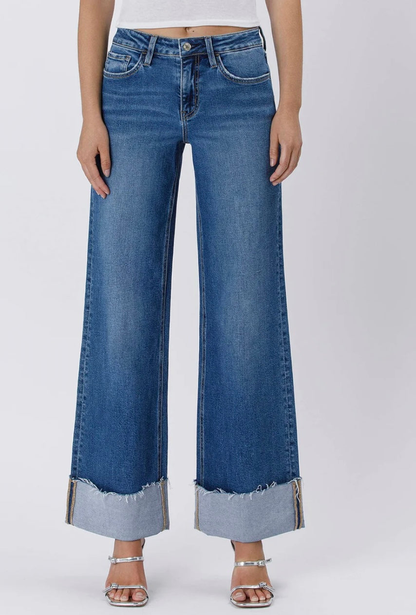 Wide Legged Cuff Jeans