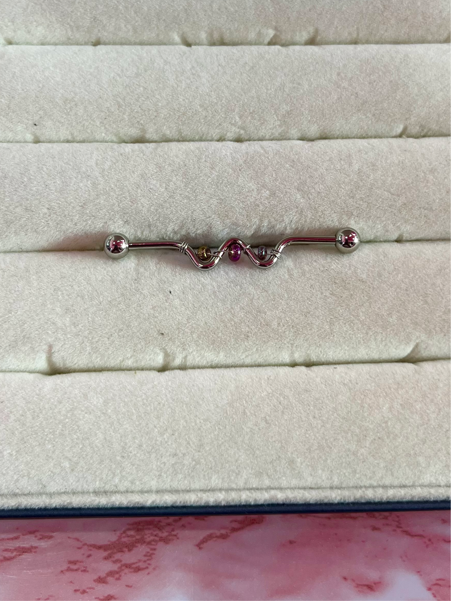 Spiral Pearl Industrial Piercing