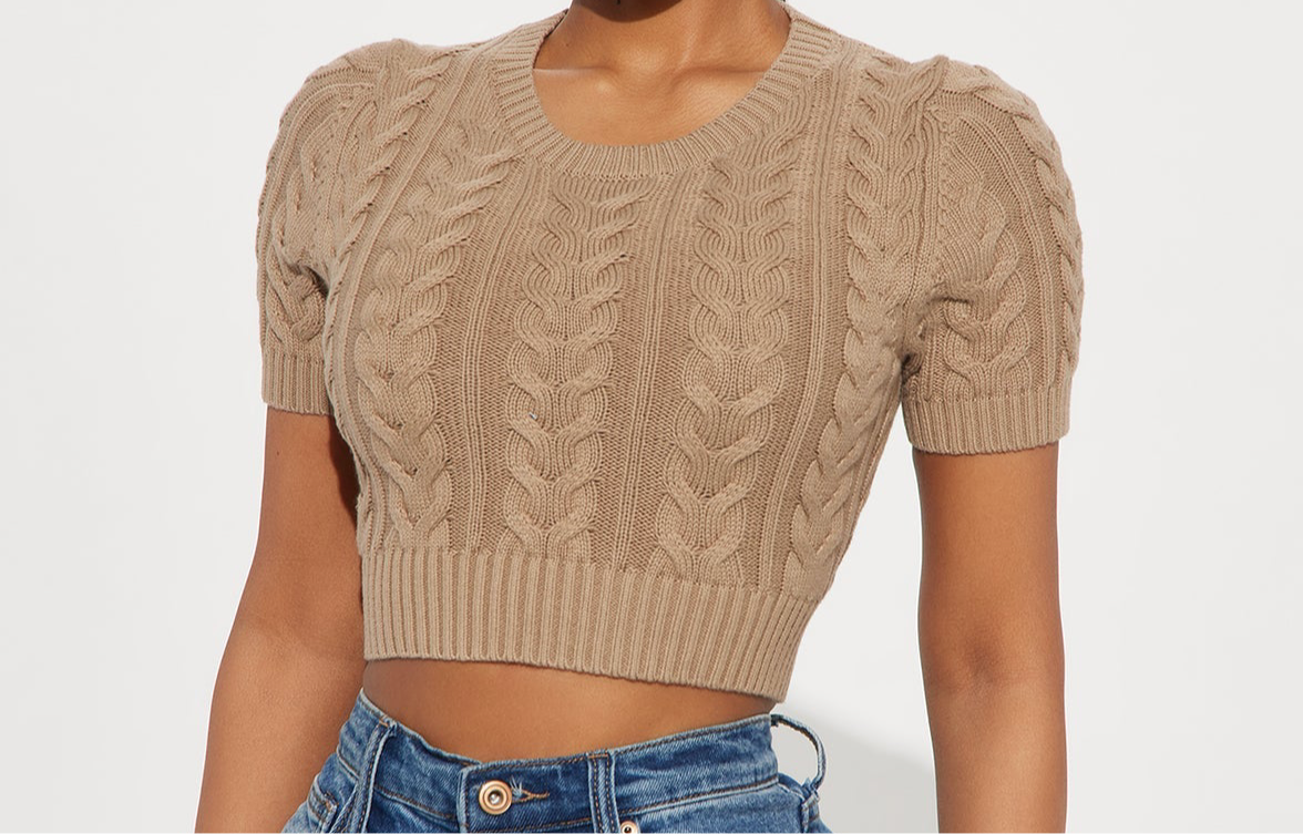 Cable Knit Crop Top
