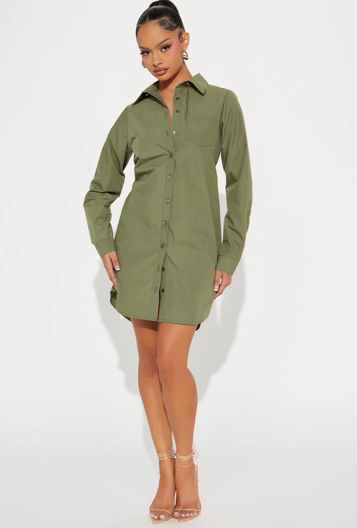 Jamie Shirt Dress - Olive