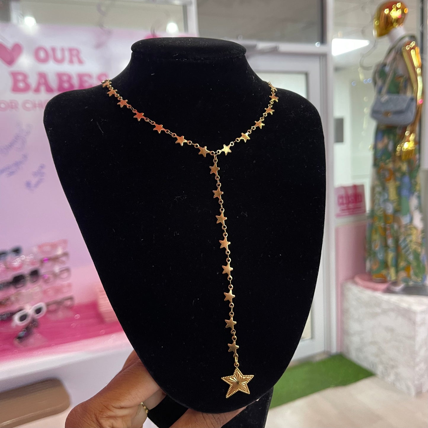Lariat Drop Down Necklace