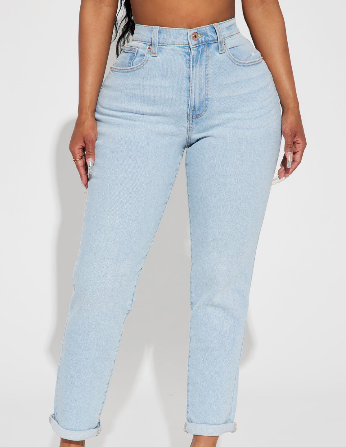 Nova 90’s Stretch Mom Jeans - Light Wash