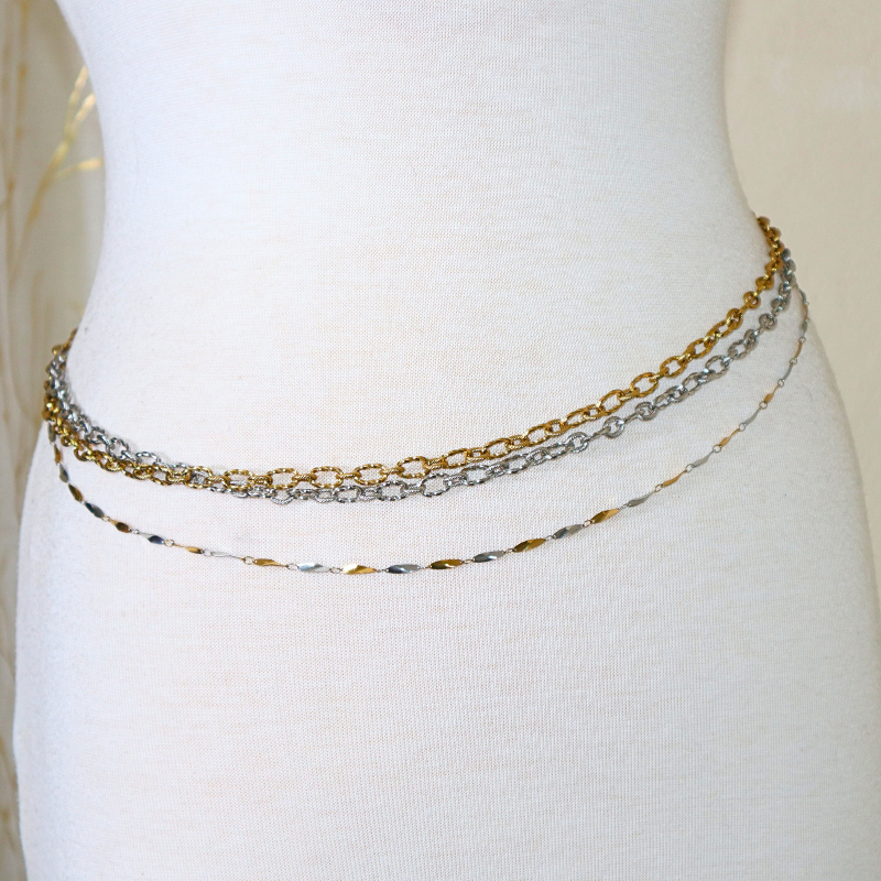 JERI Mixed Metal Chain Belt