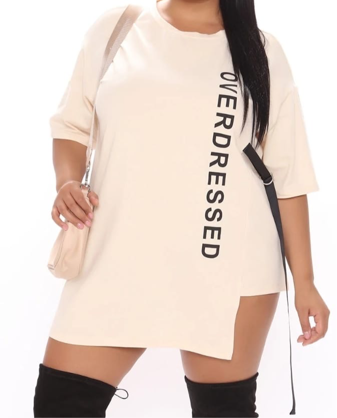 ‘Overdressed’ Jersey T-Shirt Dress
