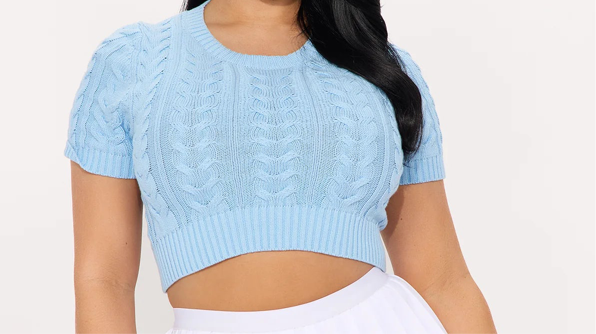 Cable Knit Crop Top