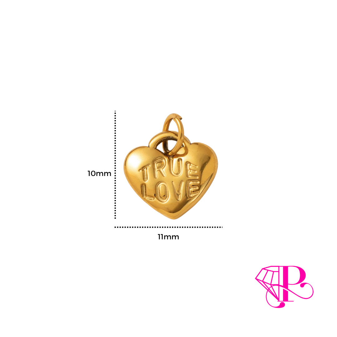 TRUE LOVE HEART CHARM