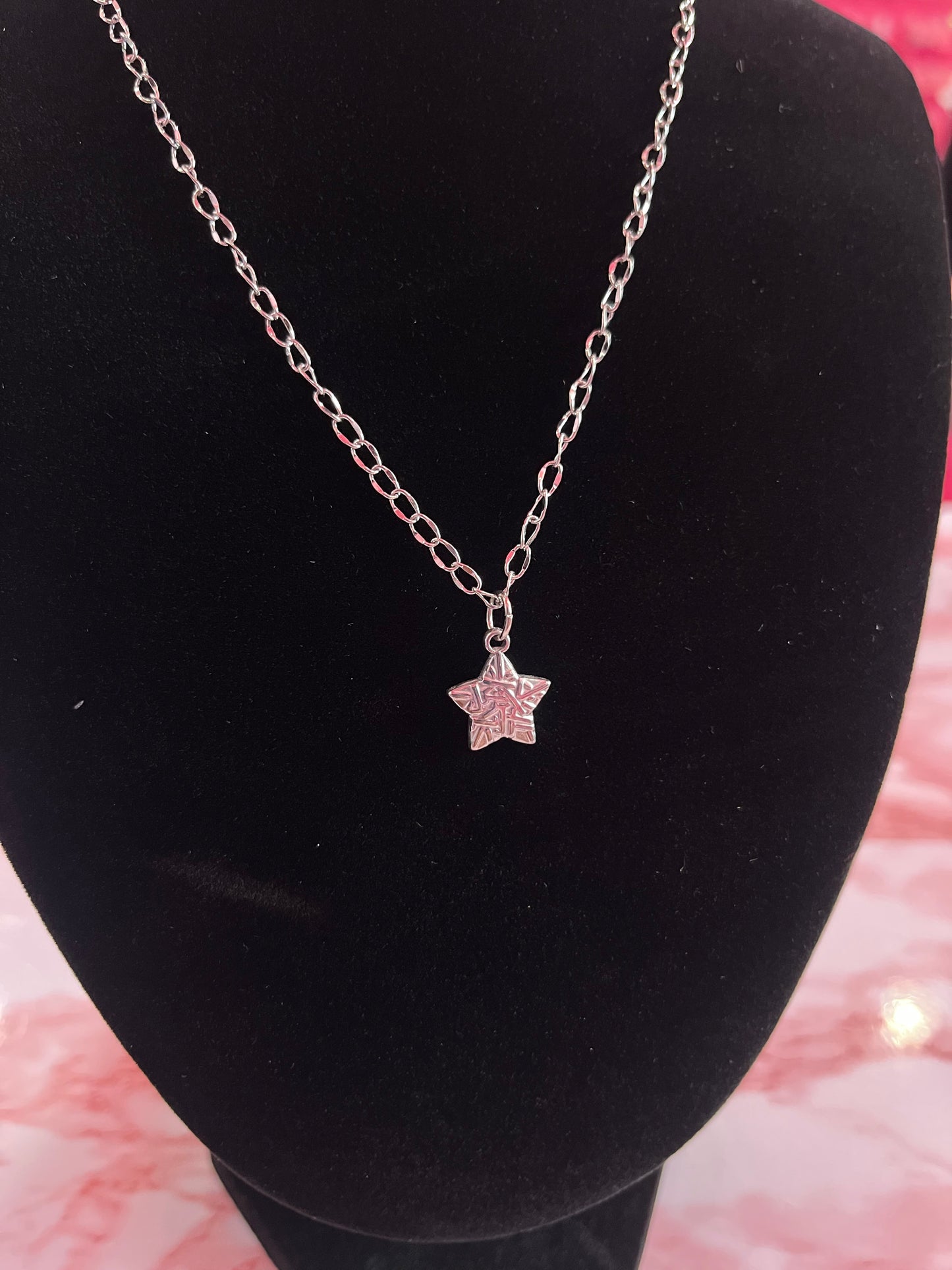 Textured Star Necklace