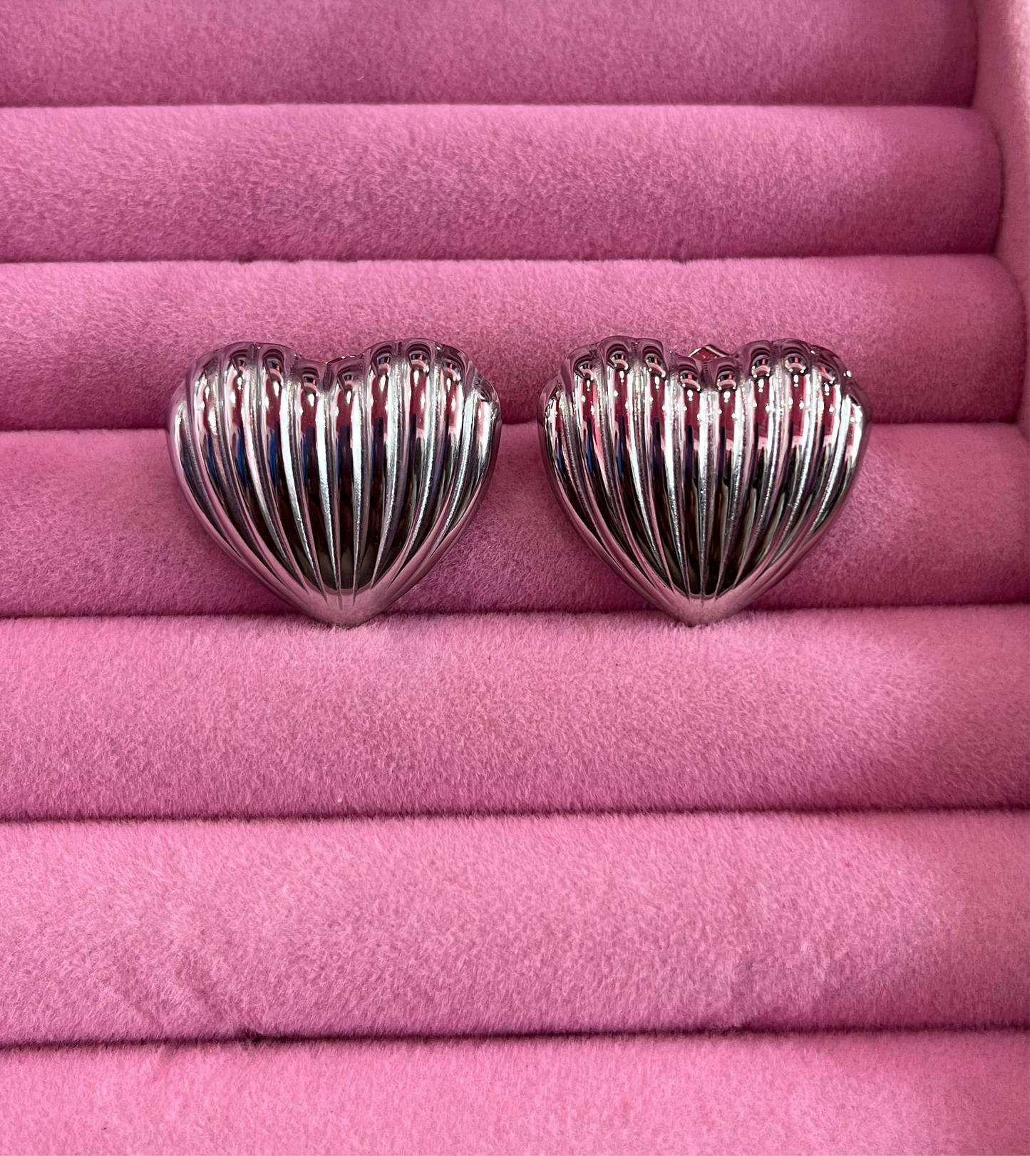 Basket Heart Studs