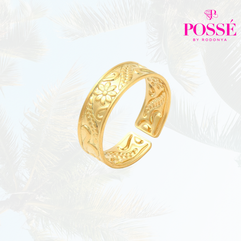 FLIRTY FLORA Cuff Ring