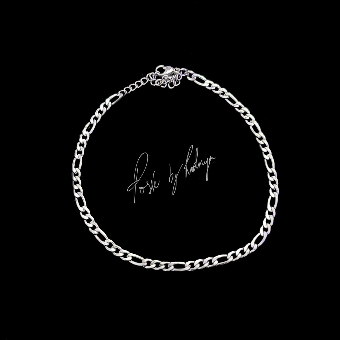 Silver Figaro Anklet