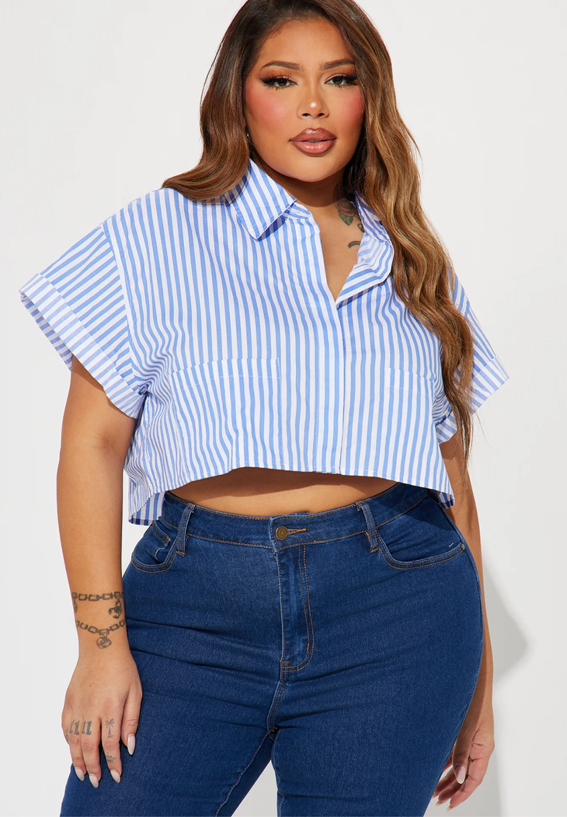 Beachside Babe Striped Shirt