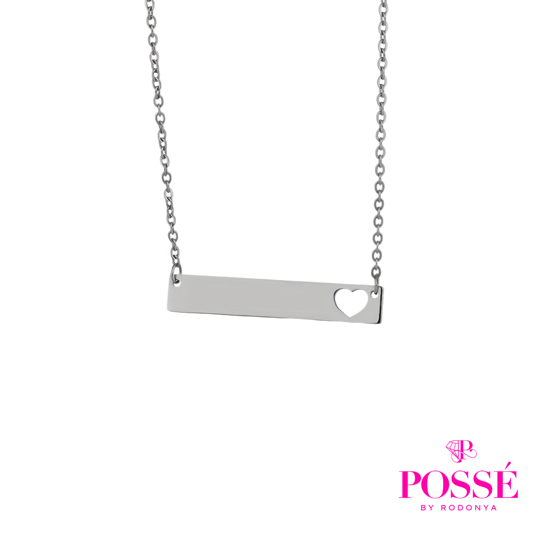 LOVE BAR Engraveable Neclace