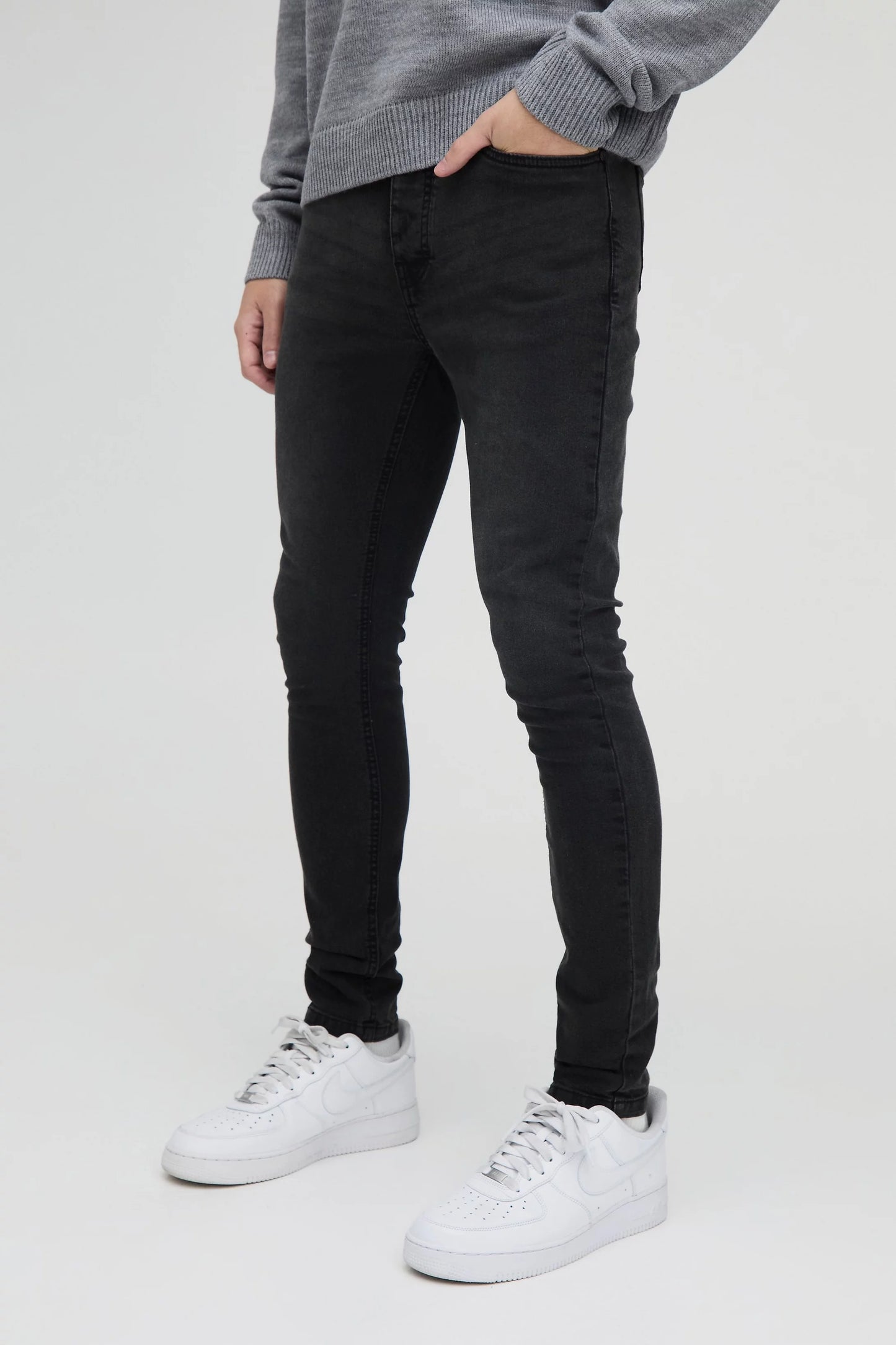 Super Skinny Stretch Jeans- Charcoal