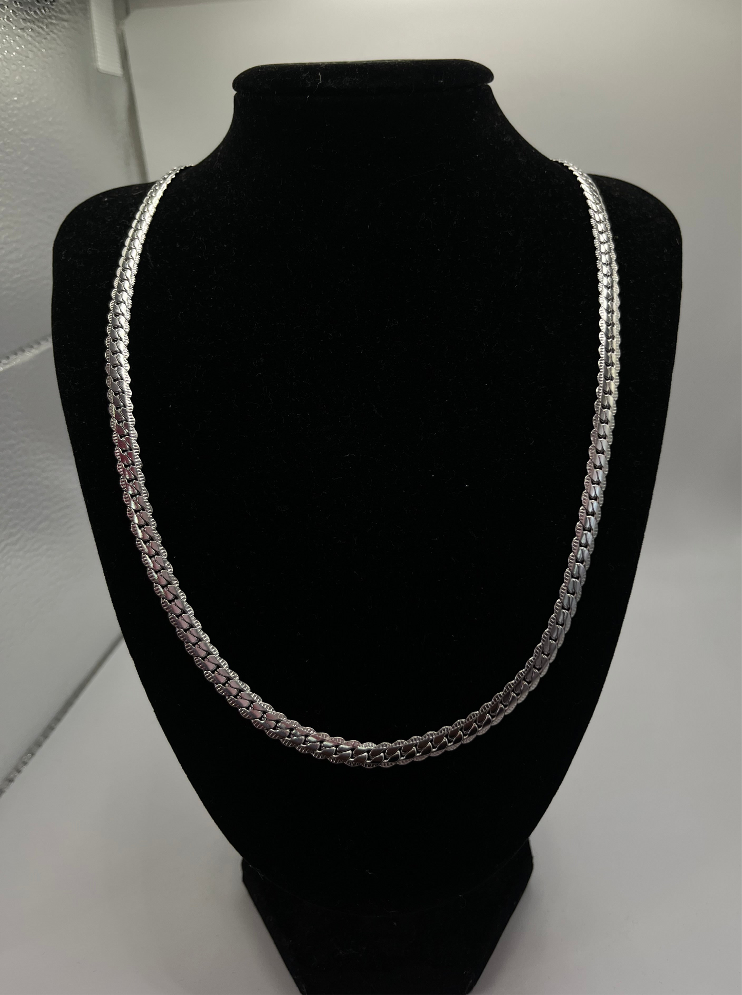 SLENDER KASH CUBAIN CHAIN - Silver