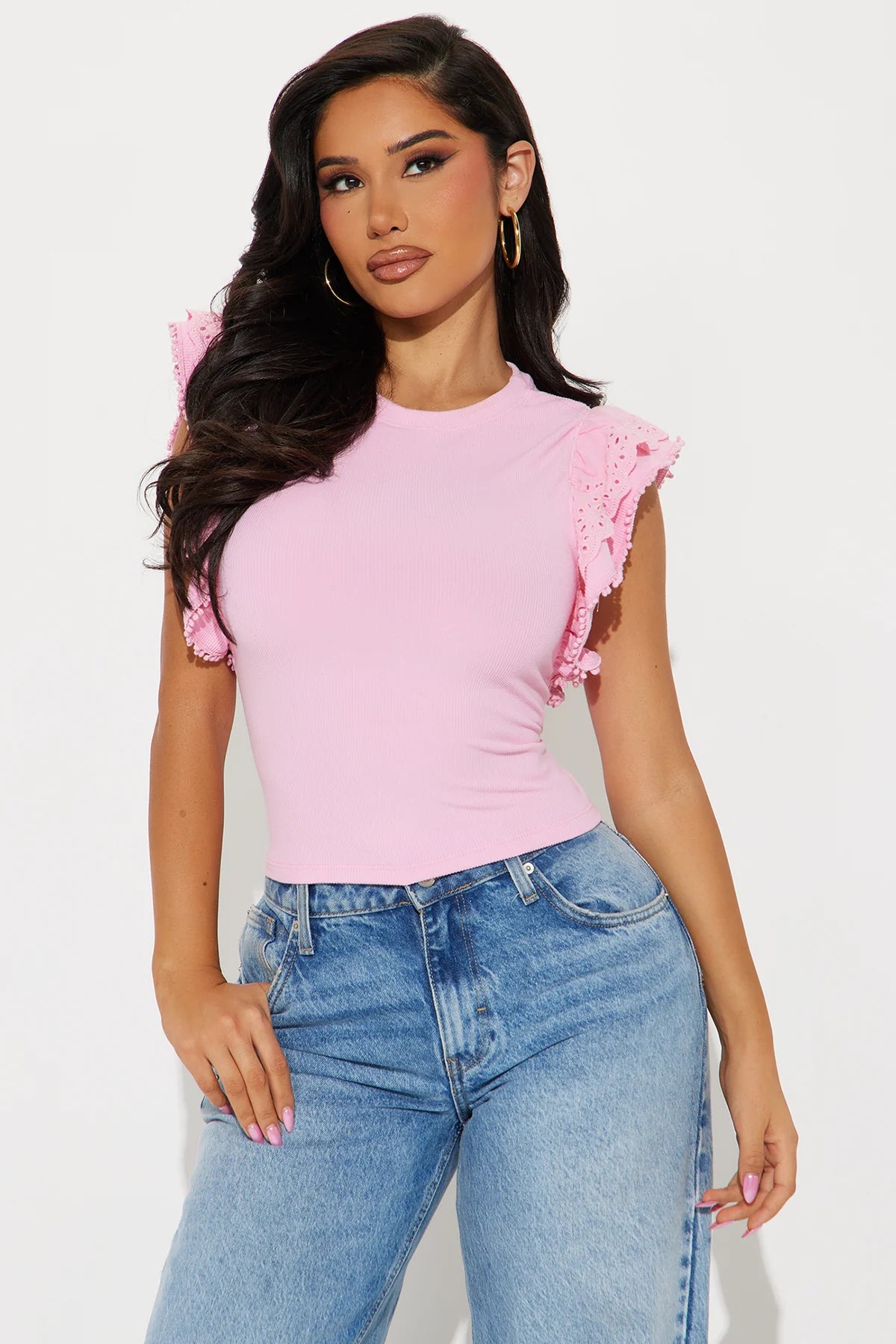 Ruffle Sleeve Top