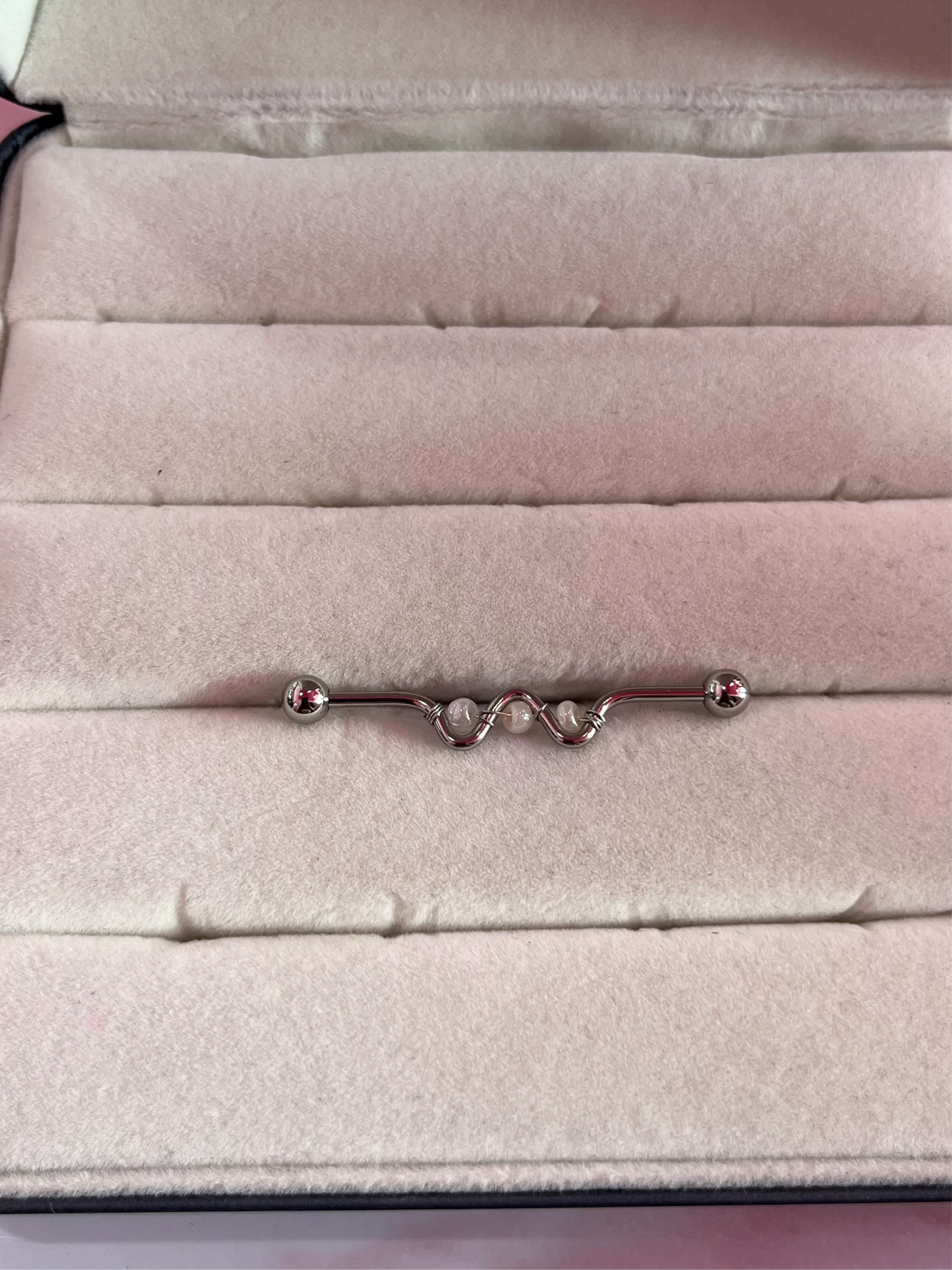 Spiral Pearl Industrial Piercing