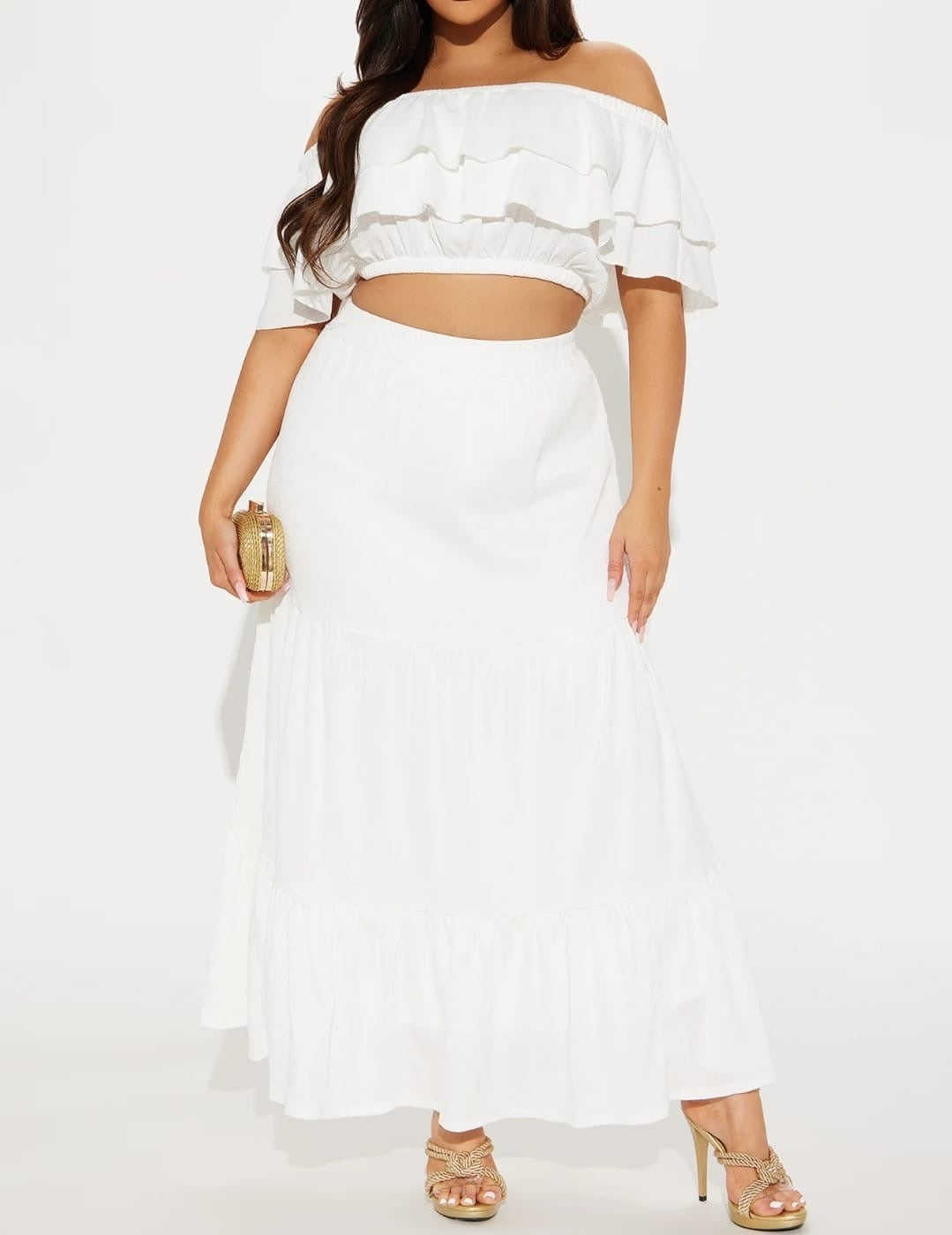 Two-Piece Textured Skirt Set
