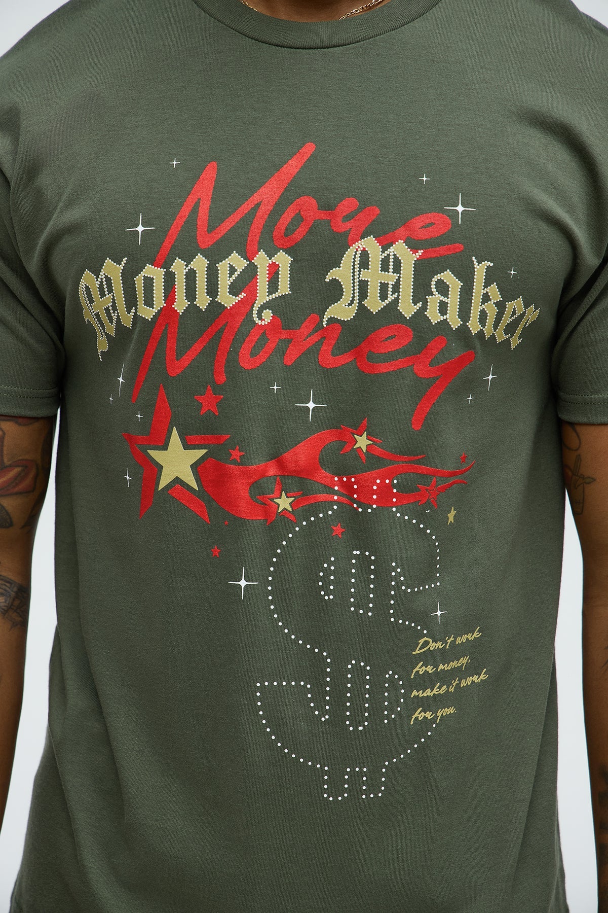 Make Money Tee- Olive