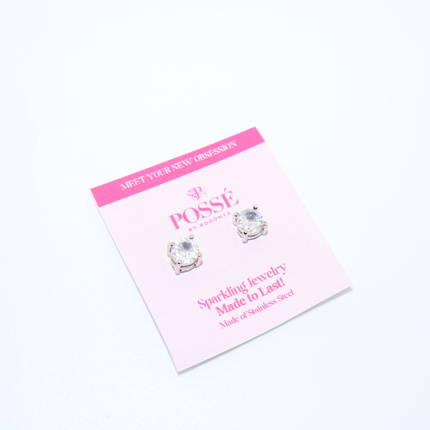 Square CZ Magnetic Studs
