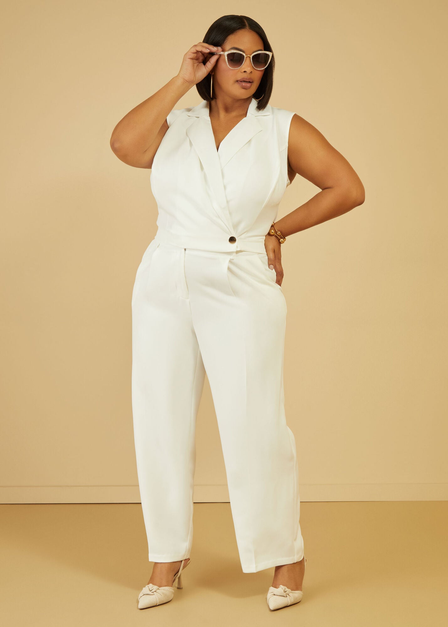 Cropped Vest/ Pant Set