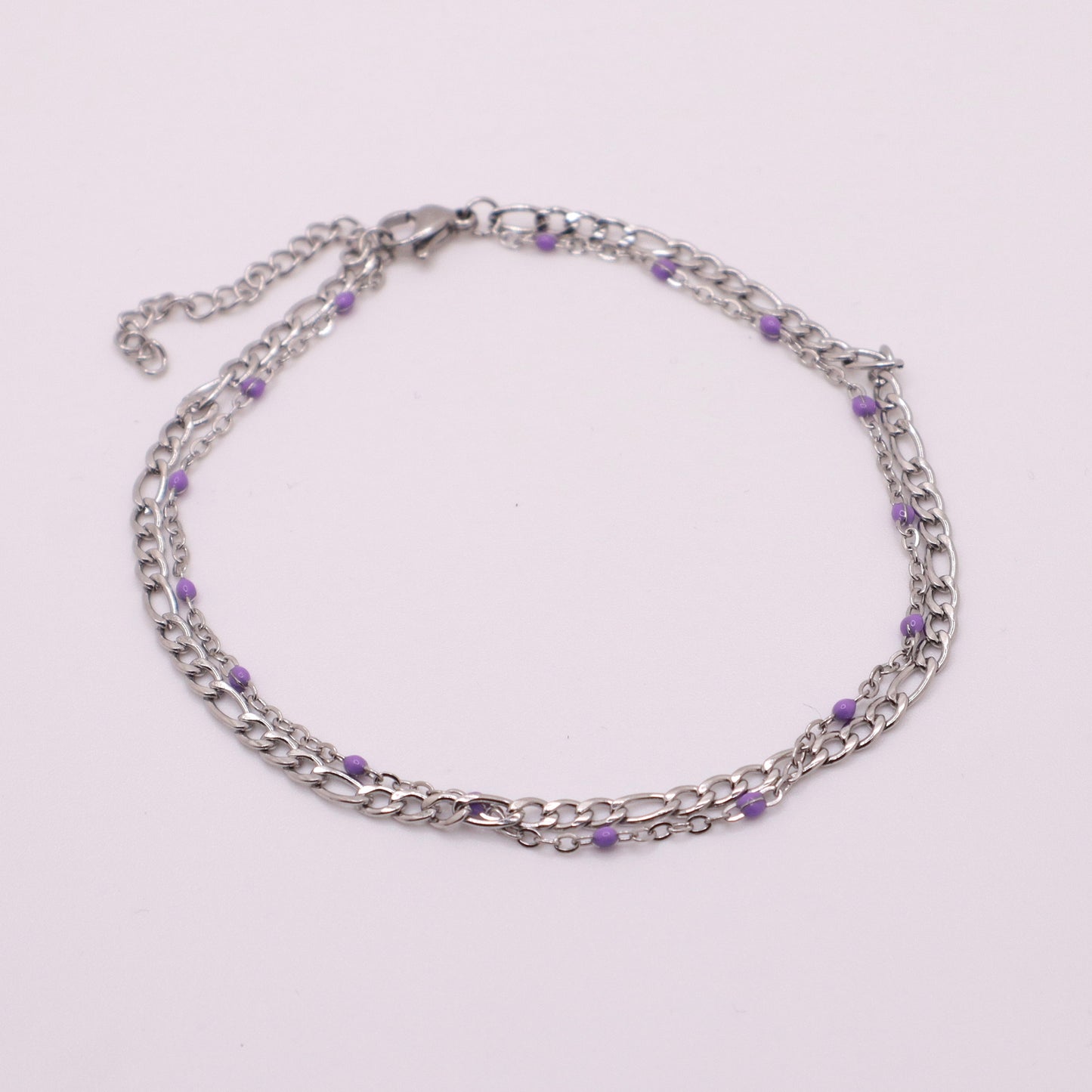 SILVER Jellybean Layers Anklet