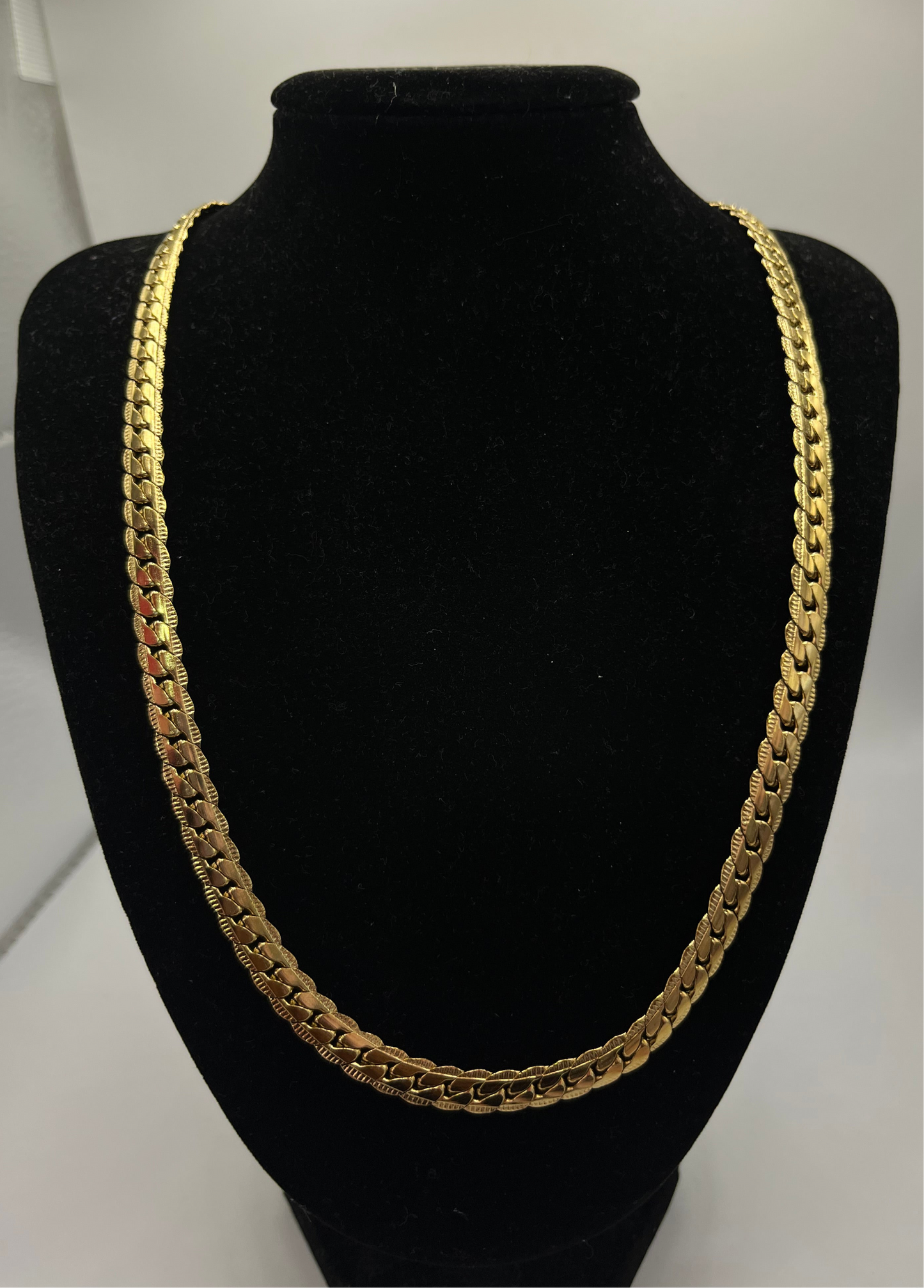 KASH SLENDER CUBAN CHAIN- Gold