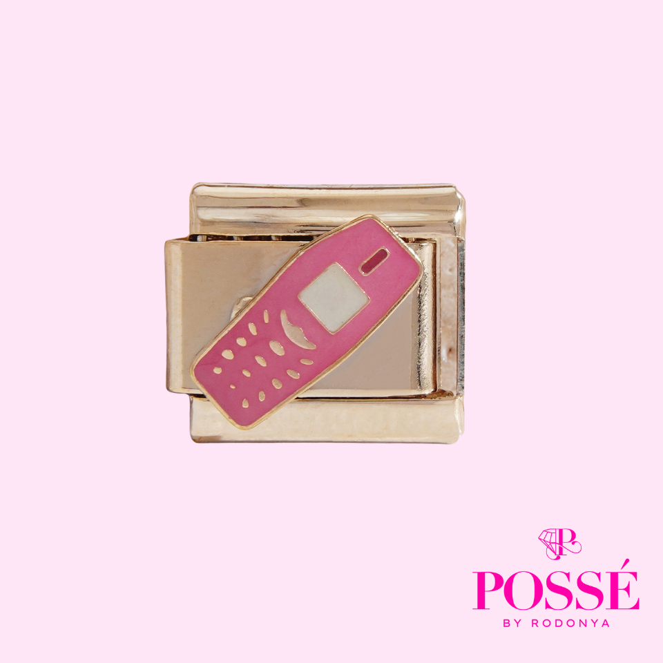 PINK RETRO PHONE Elixir Charm