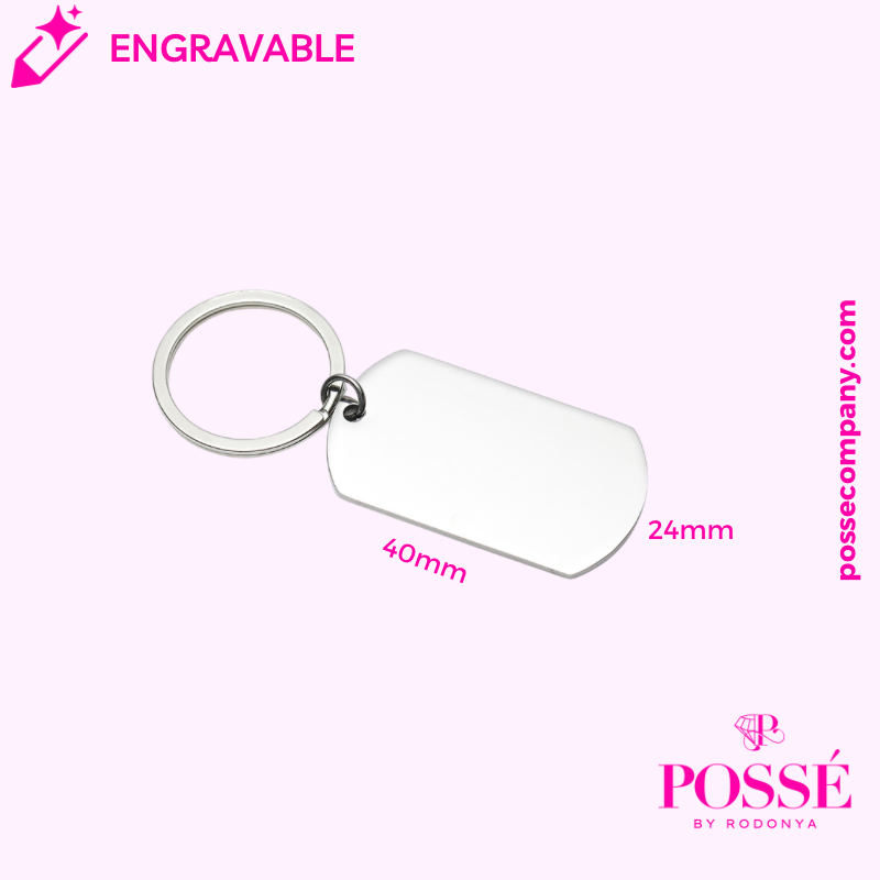 Engravable Keychain Tag - Medium