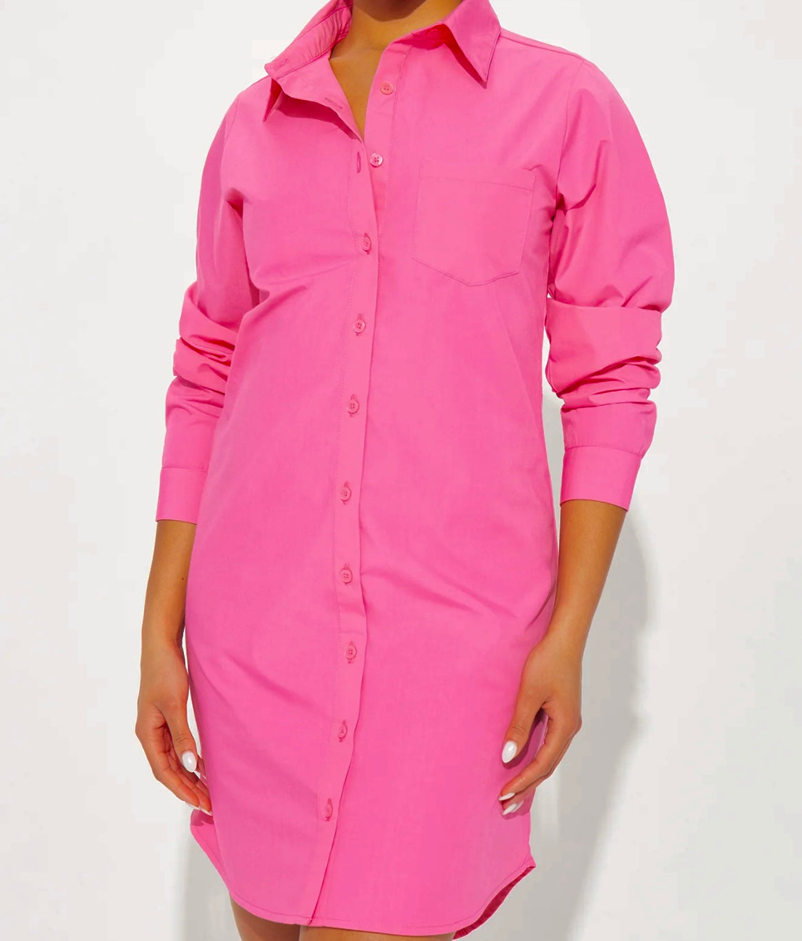 Jamie Shirt Dress - Pink