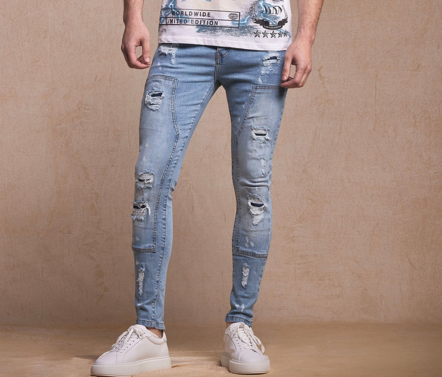 BOHO MAN Long Carpenter - Light Blue