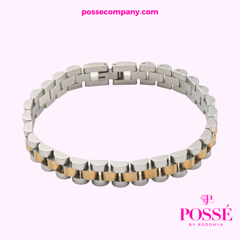 Two-Toned MORGAN Bracelet 8-inch