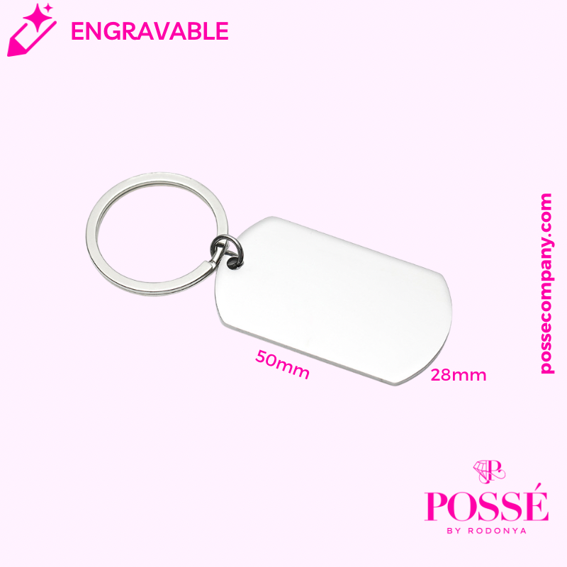 Engravable Keychain Tag - Large
