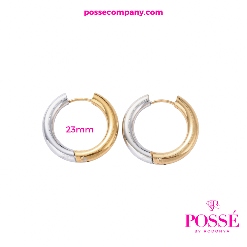 TWO TONED NINA Hoops