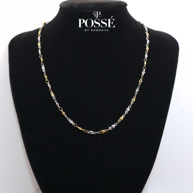 TWO TONE STAPLE Necklace