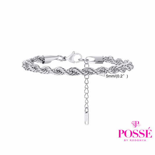 INTERTWINED Rope Bracelet - Silver