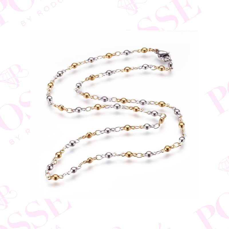 TWO TONE STAPLE Necklace