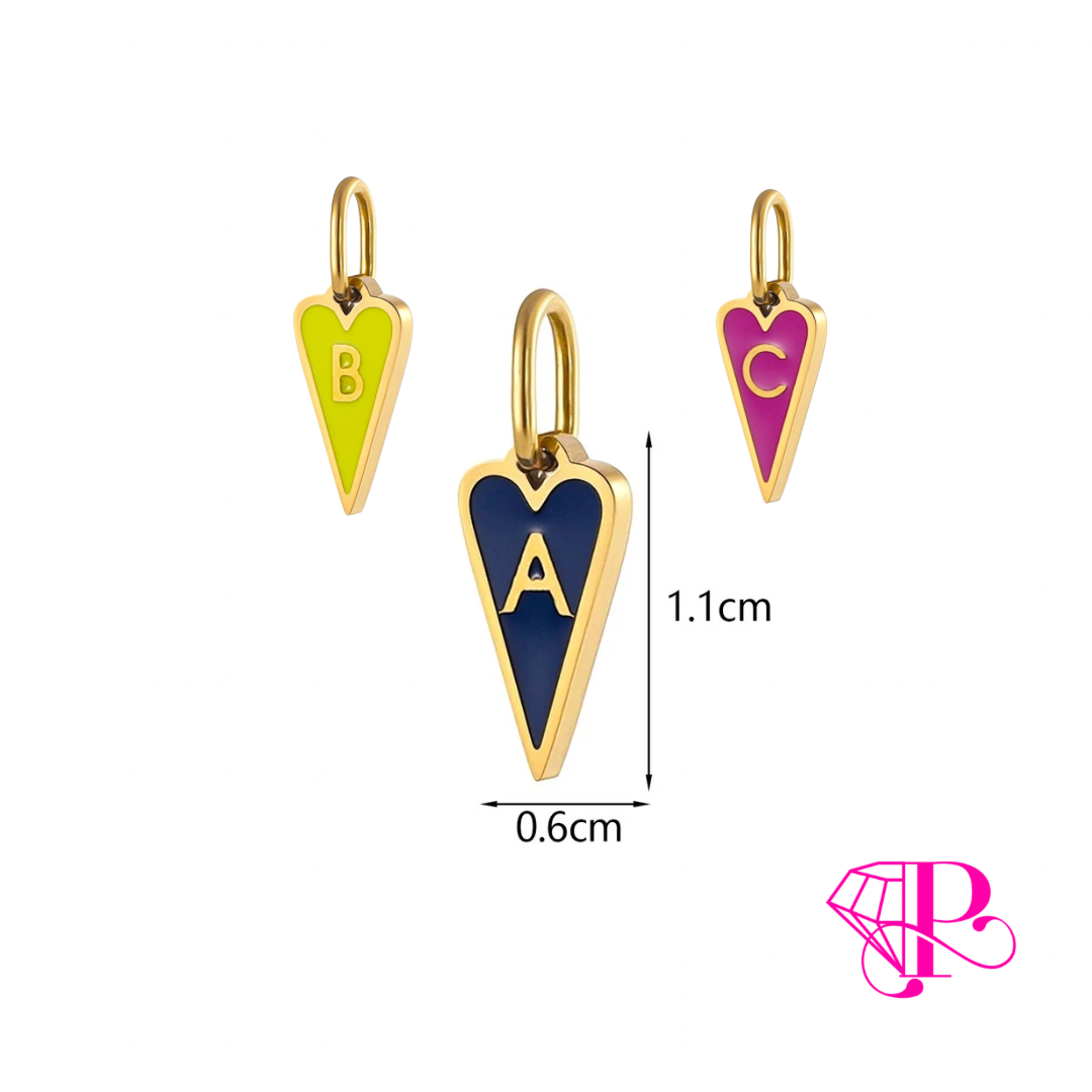 HAPPY HEART Initial Charms