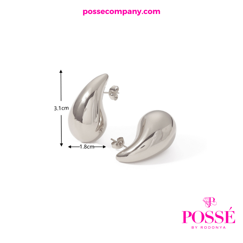 MEGA DROP Earrings - Silver