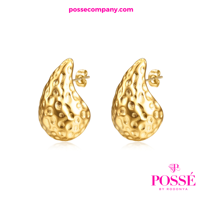 COMET TEAR DROP EARRINGS - Gold