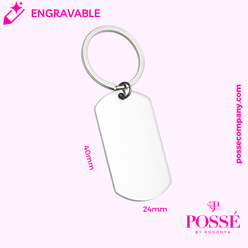Engravable Keychain Tag - 40mm