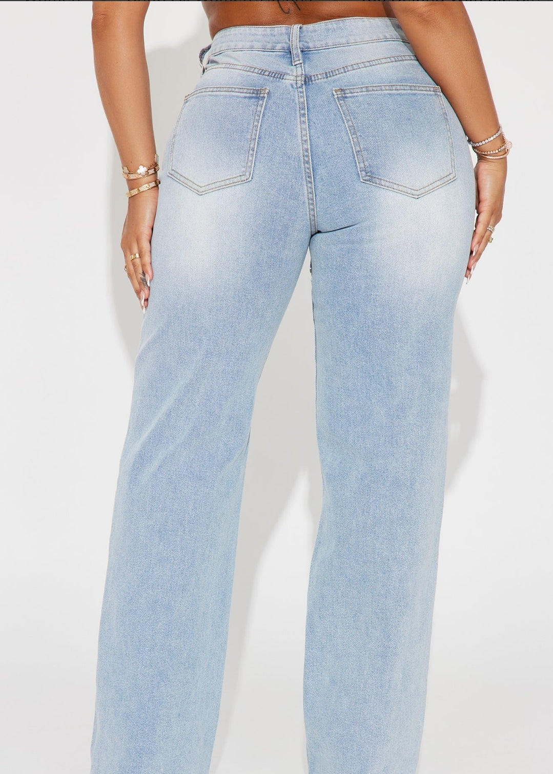 Stretched Embellished Denim Jeans