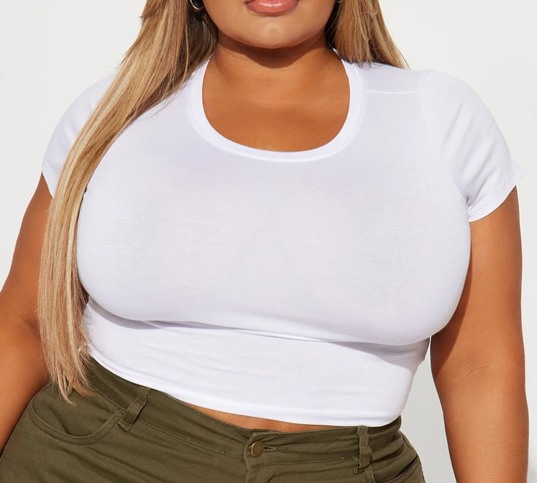 Crew Neck Top - White