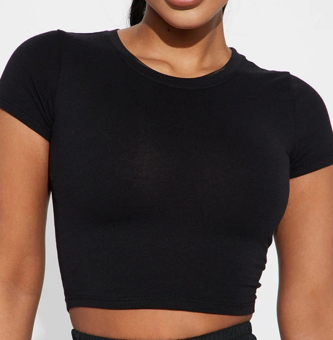 Crew neck top - Black