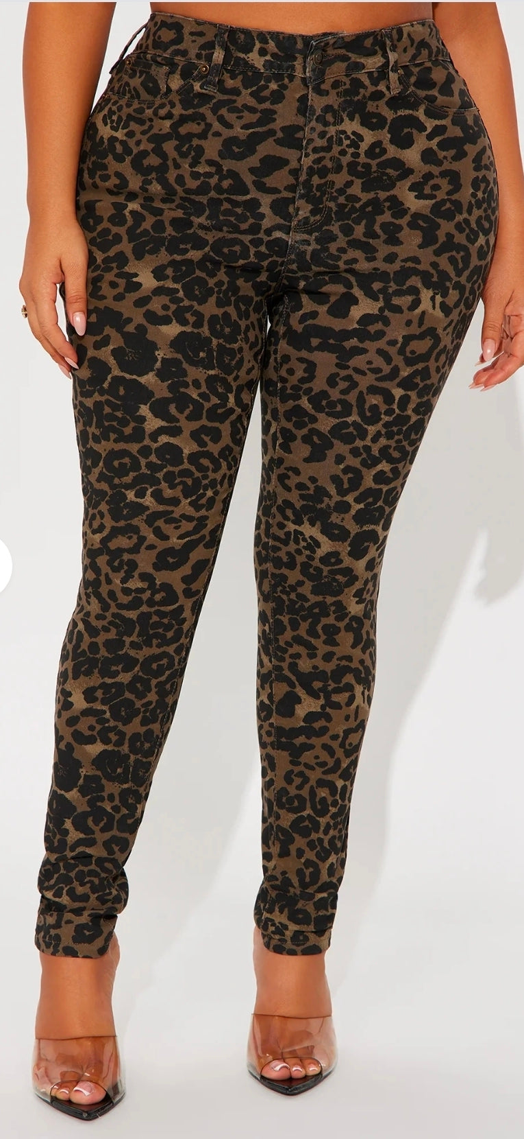 Hyperstretch Leopard Print Skinny Pants