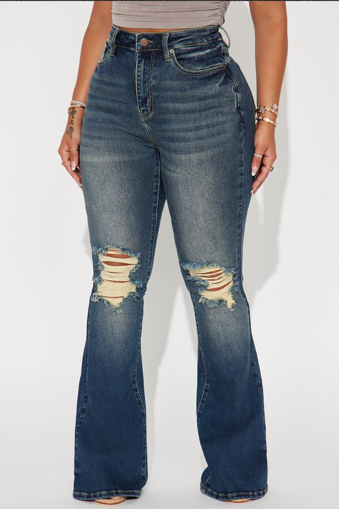 Girl Bye Flare Leg High Rise jeans
