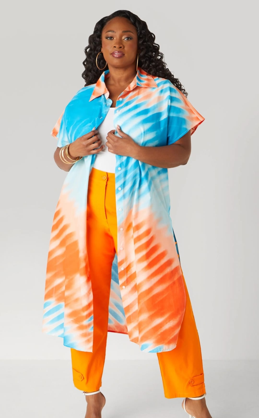 Tie Dyed Cotton Duster
