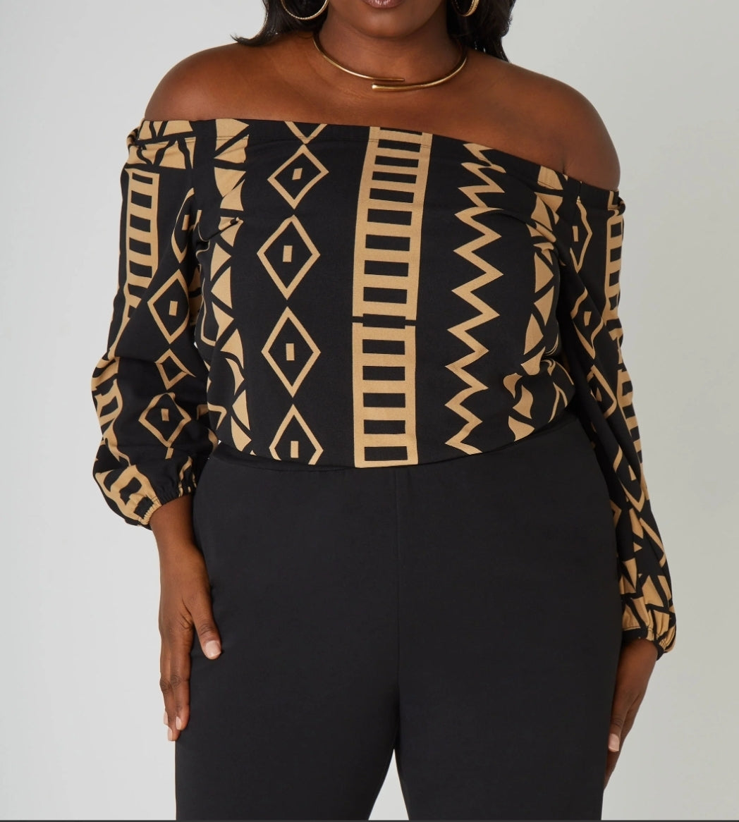 Jogger Jumpsuit- Black/Tan