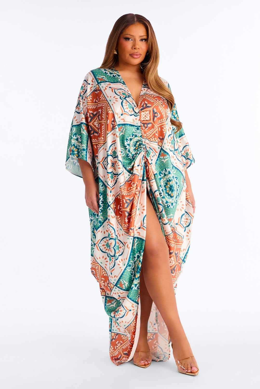 Golden Hour Satin Kaftan